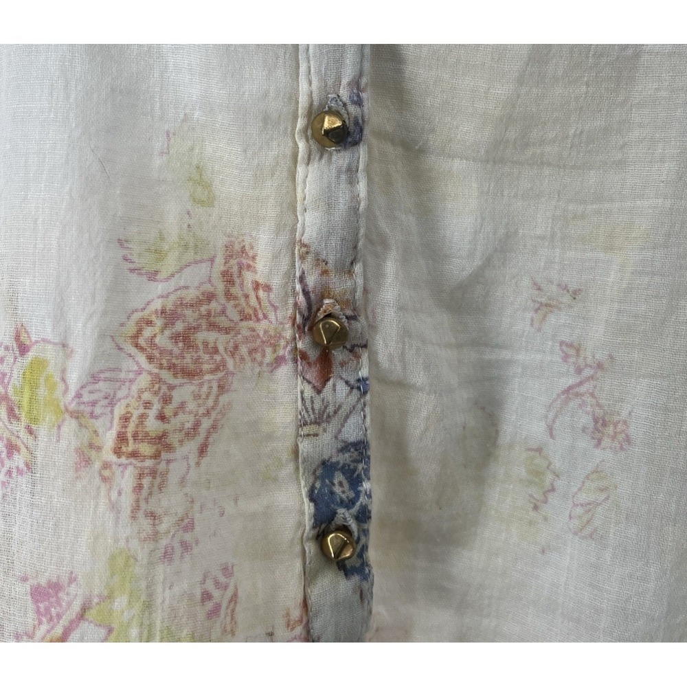 NWT Semi Sheer Tunic Top Art To Wear Romantic Boho Fairy Blouse Made in USA Sz L - Picture 4 of 9